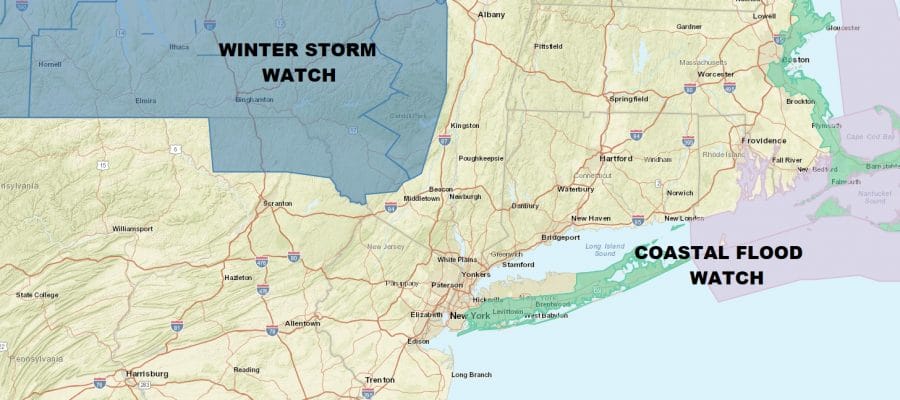Coastal Flood Watch Long Island Noreaster Friday Saturday