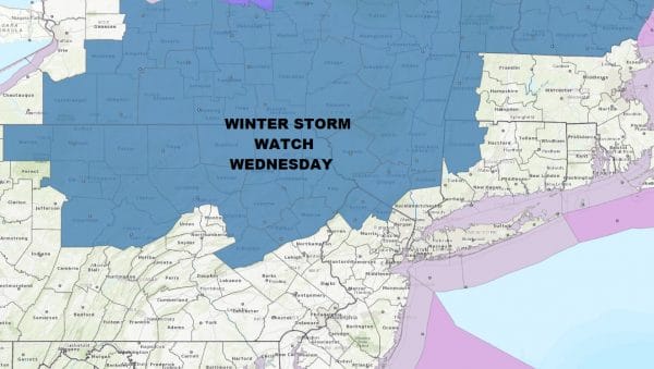 Winter Storm Watch Posted Large Area Of The Northeast Snow Forecast Maps Updated