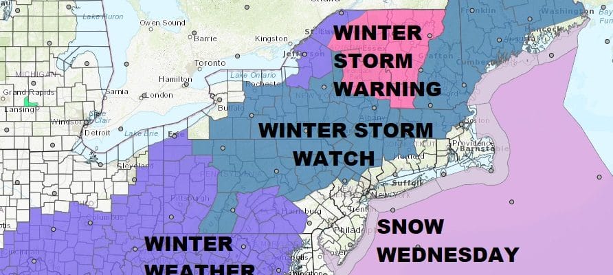 Snow Ice Forecast Winter Storm Watch Wednesday 02072018
