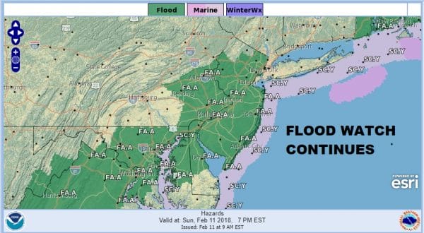 Flood Watch Continues New Jersey Heavy Rains Flooding Likely