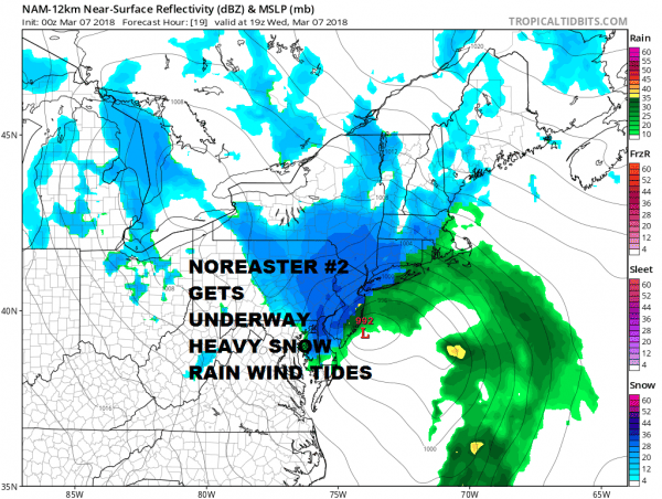 National Weather Service Snow Forecast Wednesday O3062018