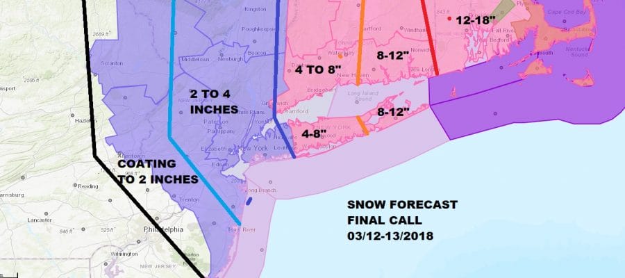 Winter Storm Warning Winter Weather Advisory Noreaster 3 Snow Forecast