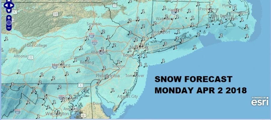 Snow Forecasts Monday April 2 2018 National Weather Service