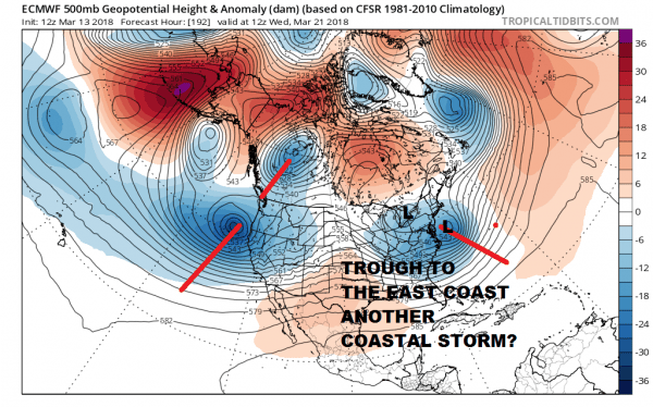 Blocky Pattern Continues Spring Arrives With Another Storm System