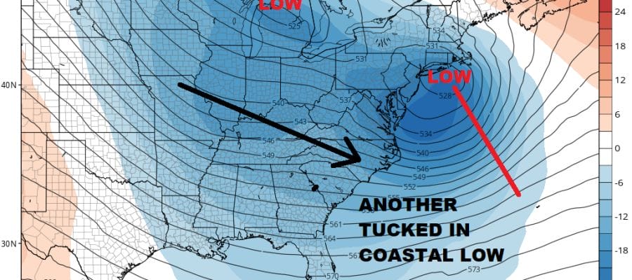 Coastal Storm Lingers Next Storm System Wednesday