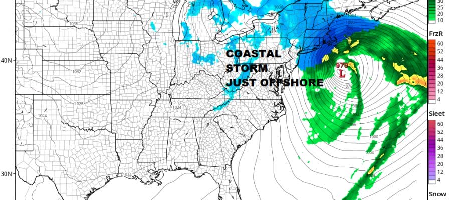 Sunny Sunday Monday Night Tuesday Morning Snow Threat Looms