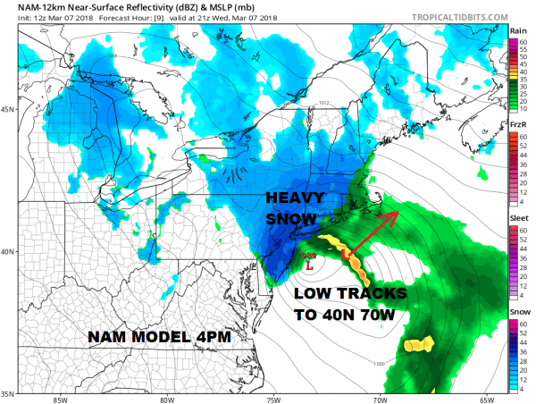 Winter Storm Warnings Eastern Pennsylvania To Southern New England Radars Revving Up