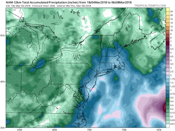 Snow Forecast Maps Wednesday 03072018