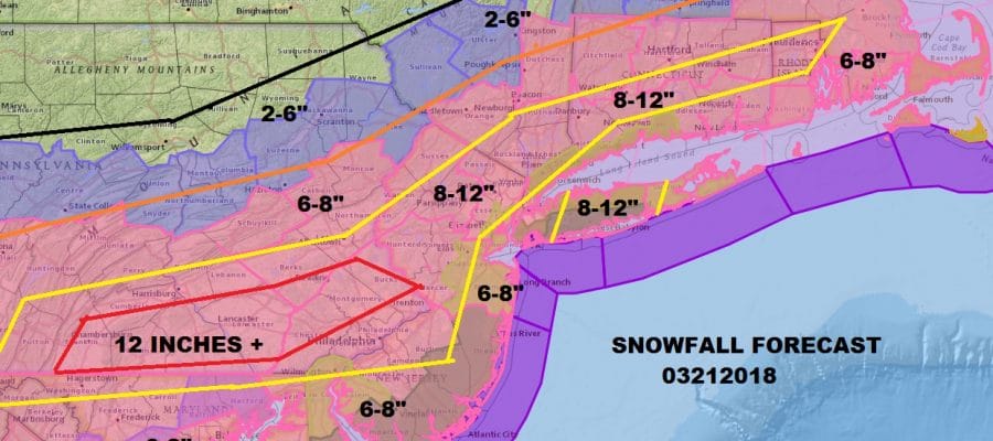 Winter Storm Warning Washington DC To Boston #Springwinterstorm Raising Snow Estimates Across The Area Winter Storm Warning 03212018