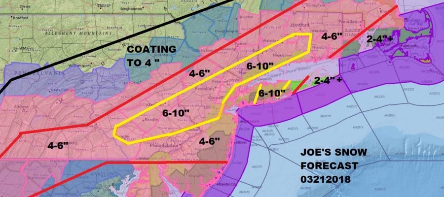 Spring Winter Storm #Foureaster Getting Underway Winter Storm Warnings Winter Storm Warnings Philadelphia NYC Boston Watch Baltimore Washington DC