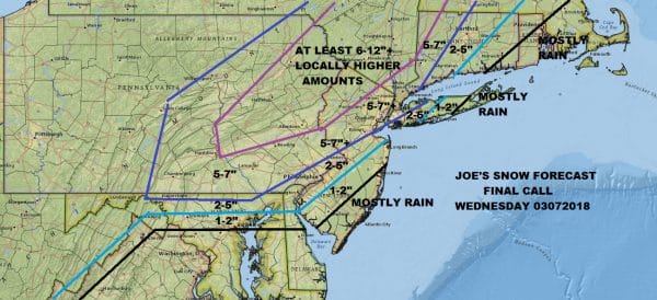 Snow Forecast Final Call Wednesday March 7 2018