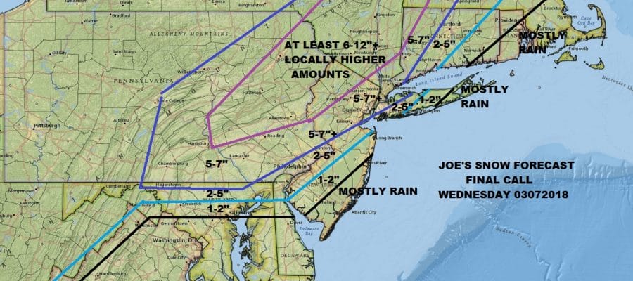 Snow Forecast Final Call Wednesday March 7 2018