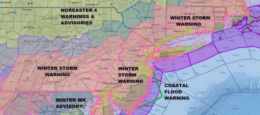 Spring Winter Storm #Foureaster Getting Underway Winter Storm Warnings Winter Storm Warnings Philadelphia NYC Boston Watch Baltimore Washington DC