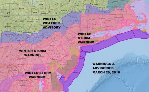 Raising Snow Estimates Across The Area Winter Storm Warning 03212018
