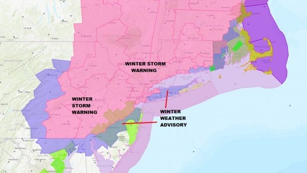 Winter Storm Warning Winter Weather Advisory Snow Forecast Maps National Weather Service