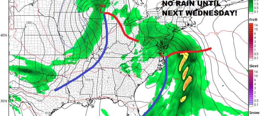 Weekend Forecast Looks Good Rain Free Until Next Wednesday
