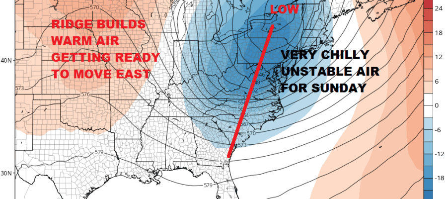 Busy Upper Air Pattern Next Several Days Rain Friday Cold Sunday