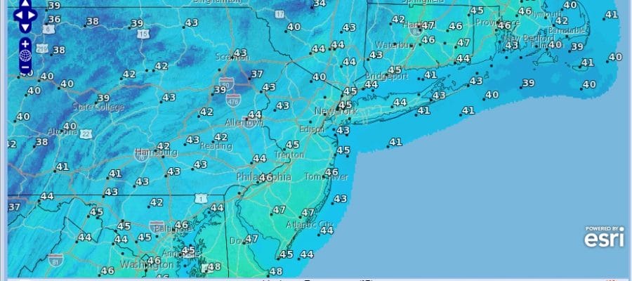 Cold Cloudy Saturday As Coastal Storm Moves Well East