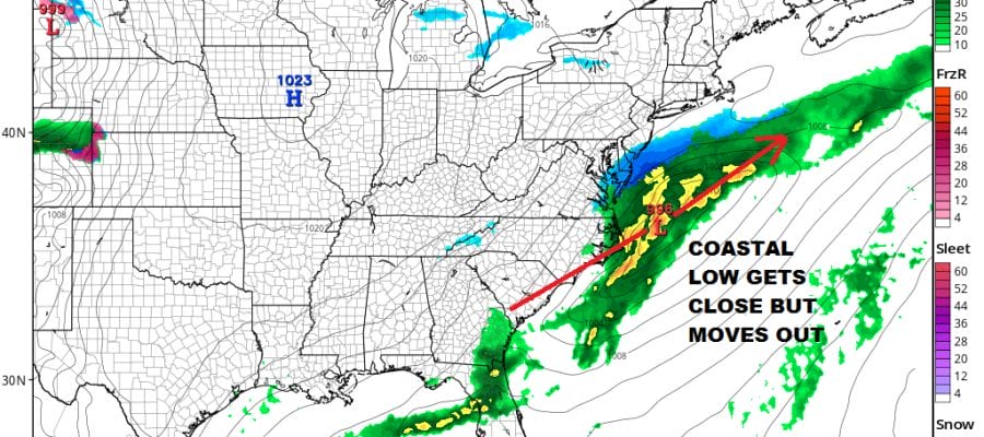 Weekend Storm Off The Table Showers Overnight Cold Weekend Watching Coastal Low Should Stay Offshore