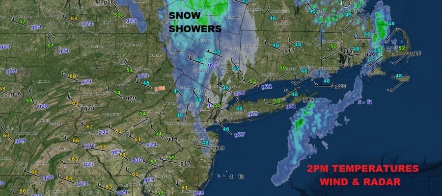 Snow Showers Today, Summer Mid & Late Week