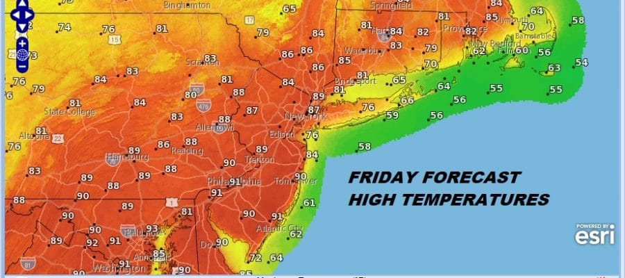 Last Very Warm Day Thunderstorms Cooler Weekend