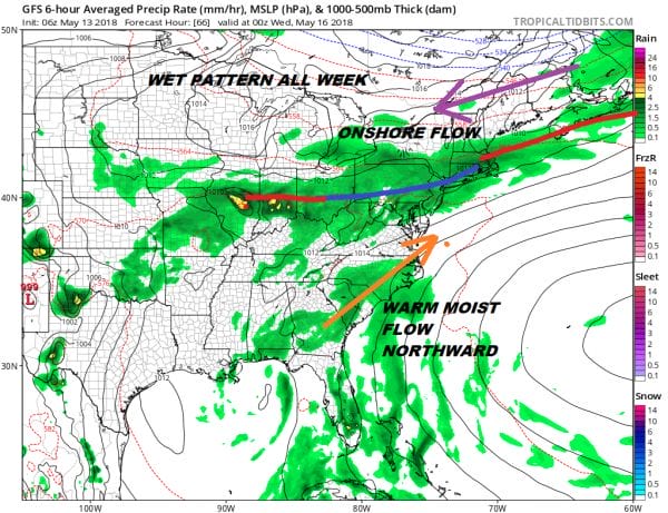 Mothers Day Gloominess Showers Week Ahead Forecast
