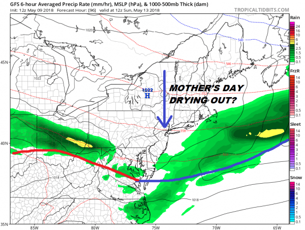 Showers Late Thursday Saturday Mother's Day May Improve