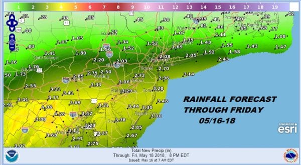Gloomy Pattern Rain On & Off Into The Weekend
