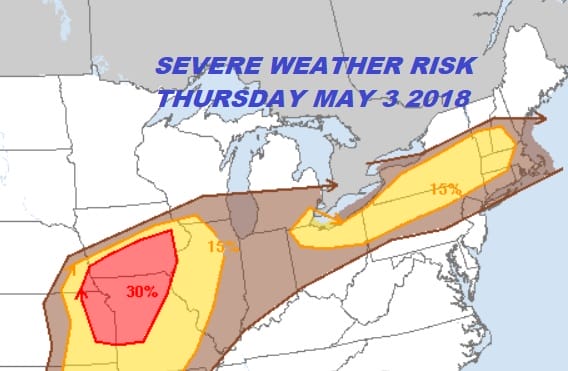 Severe Weather Risk Thursday May 3 2018