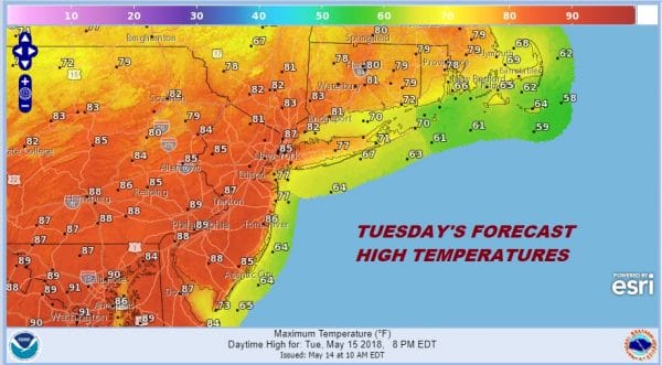 Warm Front Cold Front Combo Showers Thunderstorms Tuesday