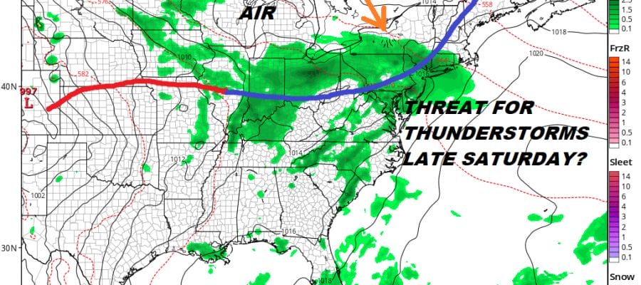 Sunny Start But Clouds Showers Loom Later