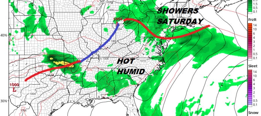 Showers Ocean Wind Saturday Warm Humid Sunday Weather Improves Later Today Showers Likely Saturday