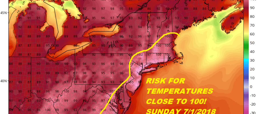 Heatwave Could Last 7 Days Across Much of the Northeast & Middle Atlantic