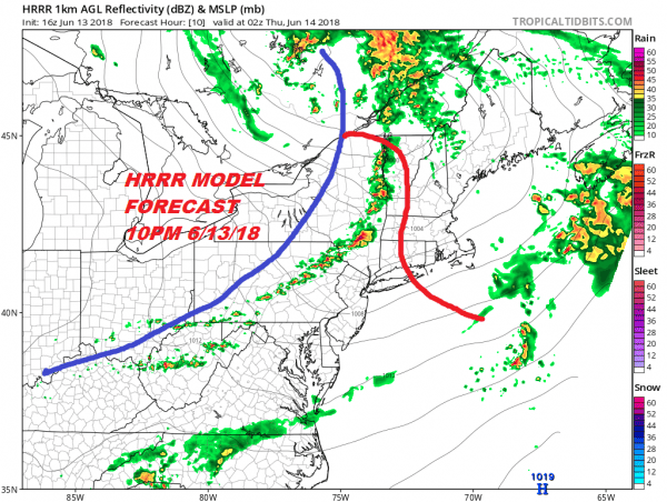 Showers Moving East T-Storm Tonight Great Weather Follows
