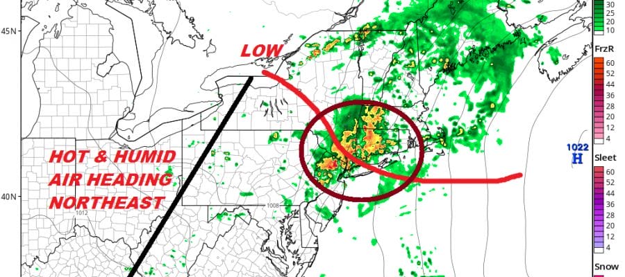 Downpours Overnight Thursday Heatwave Begins Friday