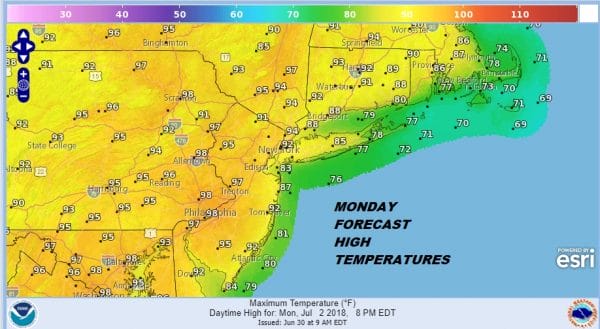 HEATWAVE NEAR 100 DEGREES RECORD HIGHS POSSIBLE