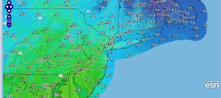 Rain Moving Offshore Weather Conditions Improve Week Ahead Outlook