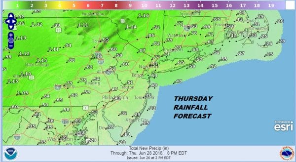 Low Humidity Transitions to Higher Humidity Thunderstorms Thursday