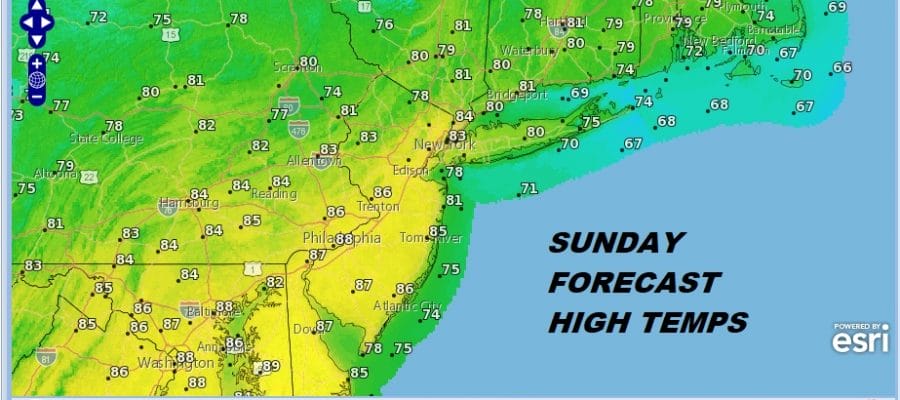 Warm Humid Sunday Less Humid Monday Hot Next Weekend