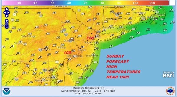 Heatwave Day 1 Heat Advisory NYC Hudson Valley NNE New Jersey