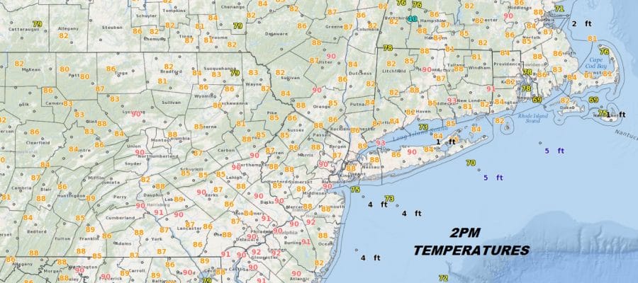 90 Degree Temperatures Mid Afternoon 100 Possible Sunday