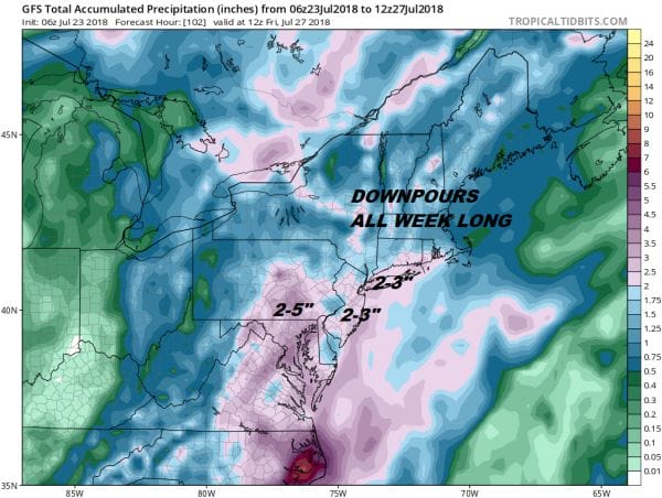 Downpours Heavy Rain Threaten All Week