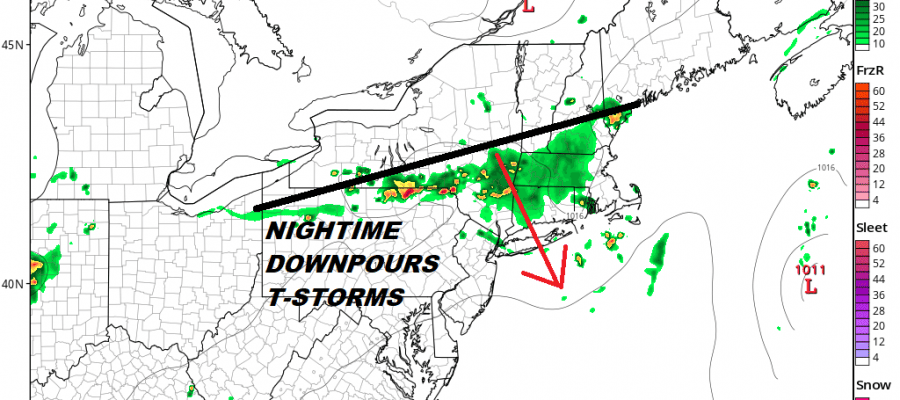 Overnight Thunderstorms Possible Very Warm Humid Weekend