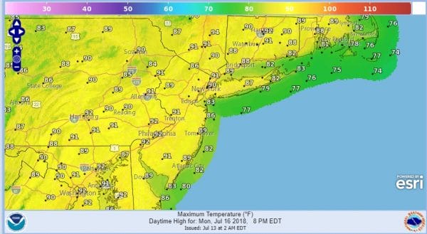 Warmer More Humid Weekend Cold Front Late Tuesday