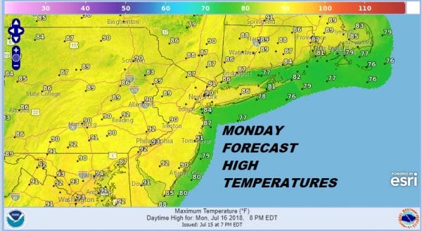 Hot Humid Monday Thunderstorms Tuesday Dry Weather Midweek