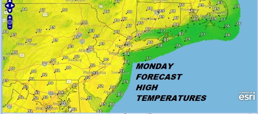 Hot Humid Monday Thunderstorms Tuesday Dry Weather Midweek