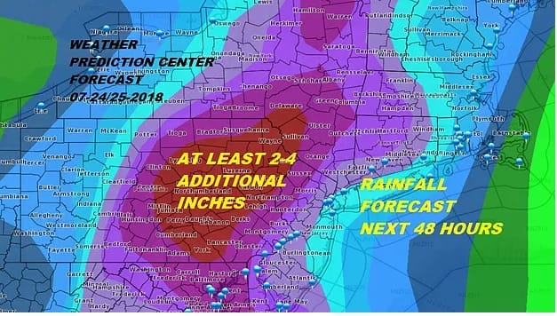 Flash Flood Watch Expanded Across Most of New Jersey