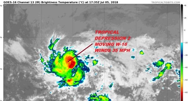 Tropical Depression 2 Forms Eastern Atlantic No Threat to Land
