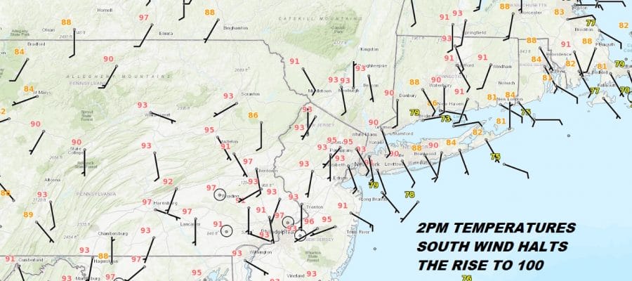 Temperatures Peaked Today South Wind Halts Rise