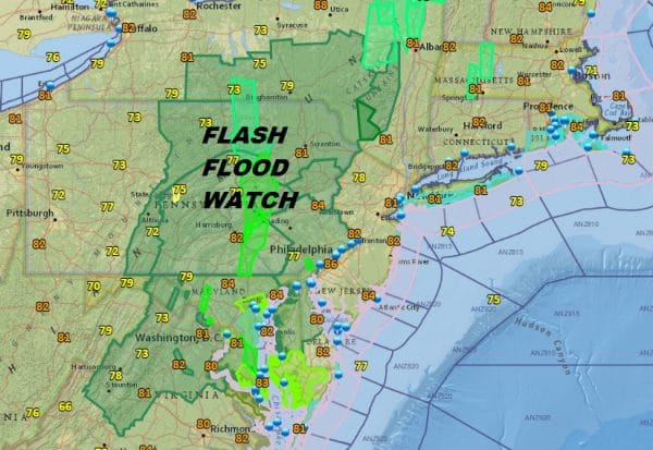 Flash Flooding Possible Through Wednesday A Bit Better Late Week